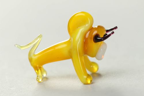 Lampwork glass statuette Bull - MADEheart.com
