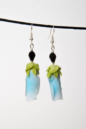 Orecchini in argilla polimerica fatti a mano bigiotteria originale boccioli - MADEheart.com