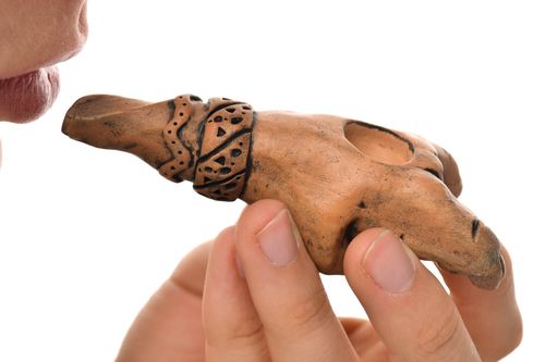 Pipa  de barro hecha a mano accesorio para fumador elegante regalo para hombre - MADEheart.com