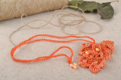 Macrame necklace handmade jewelry designer accessories best gifts for women - MADEheart.com