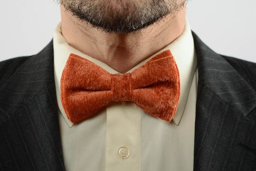 Gravata borboleta para traje costurada de veludo - MADEheart.com