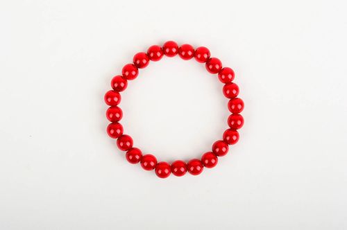 Beaded bracelet handmade accessories red bracelet design bijouterie girl gifts - MADEheart.com