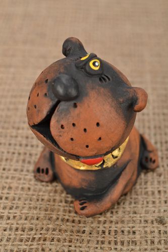 Ceramic figurine Bulldog with Tongue - MADEheart.com