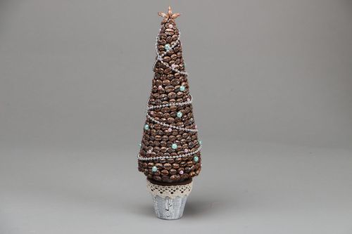 Topiária de Natal artesanal Árvore de Natal de café - MADEheart.com
