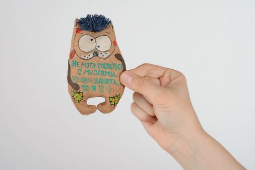 Imã para frigorífico artesanal macio Gato - MADEheart.com