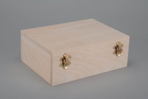 Boîte en bois brut à bijoux pour créativité - MADEheart.com