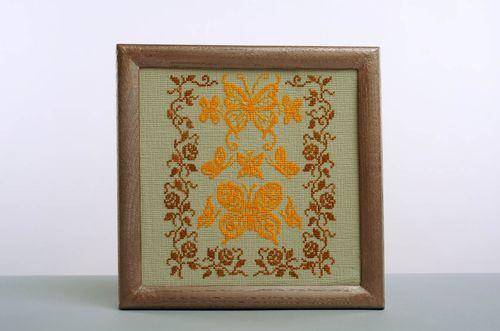 Embroidered picture Butterflies - MADEheart.com