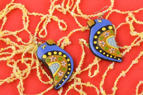 Unusual polymer clay earrings Inseparables - MADEheart.com