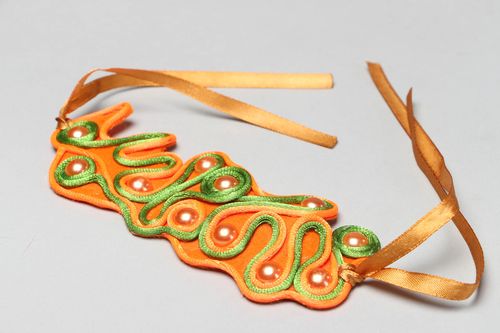 Soutache Armband in Orange - MADEheart.com