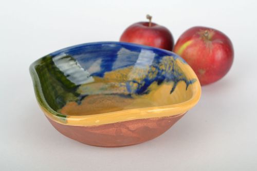Plate made of red clay - MADEheart.com