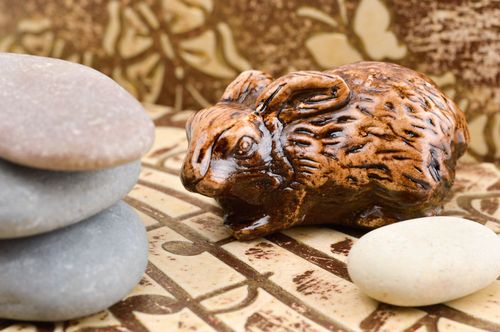 Figura de yeso pintada hecha a mano decoración de interior regalo para amigos - MADEheart.com