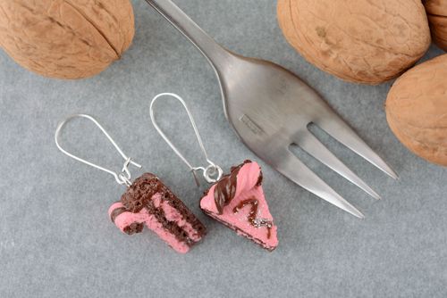 Polymer clay earrings Cakes - MADEheart.com