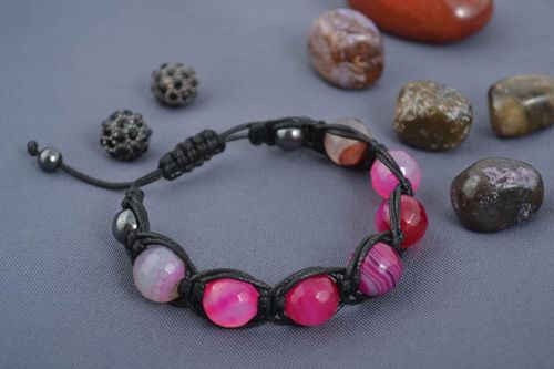 Bead bracelet gemstone jewelry fashion accessories handmade jewellery cool gifts - MADEheart.com