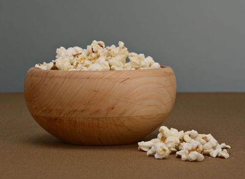 Wooden bowl with glass inside surface, Bowl for food - MADEheart.com