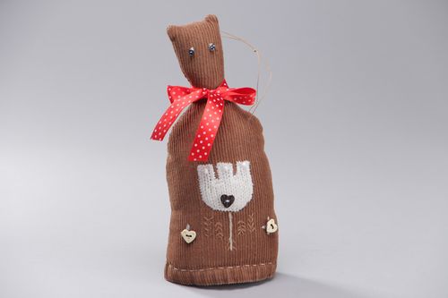 Gatto in stoffa fatto a mano pupazzo per bambini decorazione d’interni - MADEheart.com