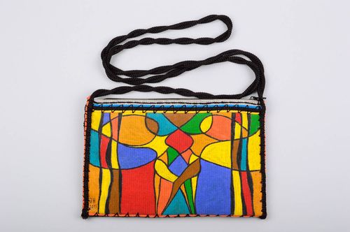 Handmade designer shoulder bag interesting accessories painted stylish presents - MADEheart.com