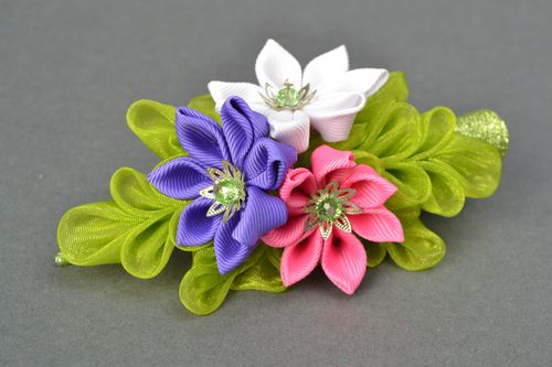 Kanzashi Haarspange Blume - MADEheart.com