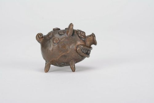 Bronze statuette Pig - MADEheart.com