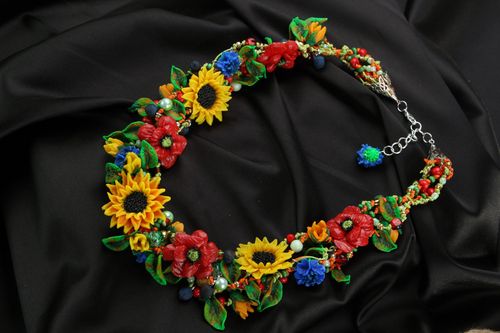 Polymer clay necklace Ukraine  - MADEheart.com