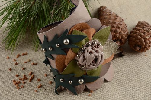 Leather wrap bracelet handmade accessories fashion jewelry bracelets for women - MADEheart.com