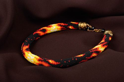 Collar para mujer hecho a mano de abalorios regalo original bisutería de moda - MADEheart.com