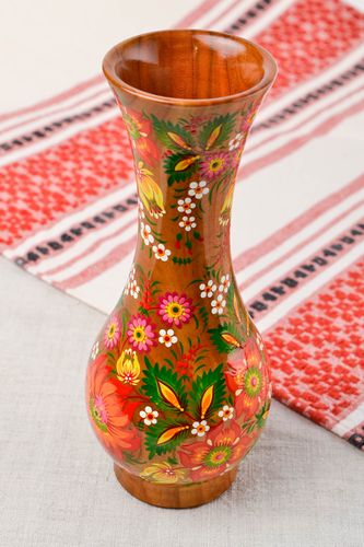 Handmade 9 inches wooden décor vase 0,99 lb - MADEheart.com