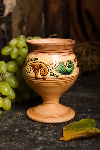 Керамическая посуда керамический стакан глиняная посуда с росписью красивая - MADEheart.com
