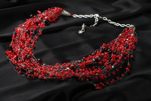 Girocollo di pietre naturali fatto a mano collana originale accessorio da donna - MADEheart.com