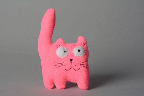 Brinquedo macio com aroma feito à mão Gato cor de rosa - MADEheart.com