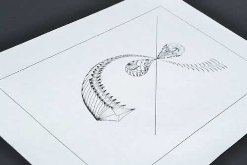 Pintura gráfica Las palabras se van, y lo pintado se queda para siempre - MADEheart.com