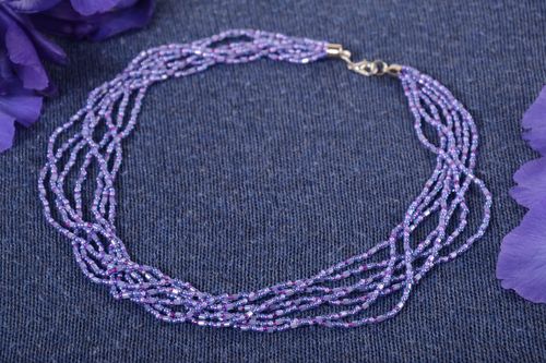 Collana di perline fatta a mano originale di moda bigiotteria da donna - MADEheart.com