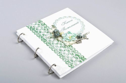 Handmade notebook for wishes handmade notepad wedding accessories wedding goods - MADEheart.com