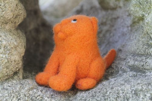 Handmade toy Red Cat - MADEheart.com