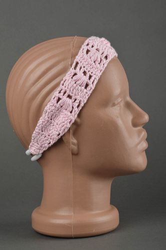 Hand-crocheted baby head band handmade hair accessories present for children - MADEheart.com