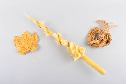 Vela decorativa hecha a mano de cera decoración de interior regalo original - MADEheart.com