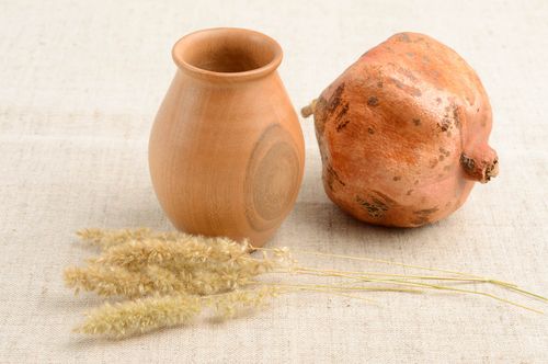 Geschirr aus Holz handmade Designer Geschirr Geschenk für Frau Öko Geschirr Krug - MADEheart.com