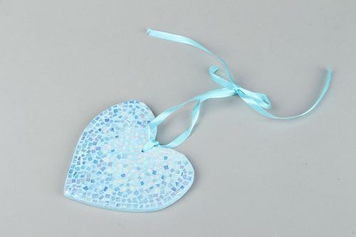 Colgante decorativo Corazón azul celeste - MADEheart.com