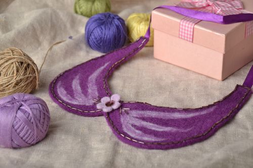 Detachable decorative woolen collar - MADEheart.com