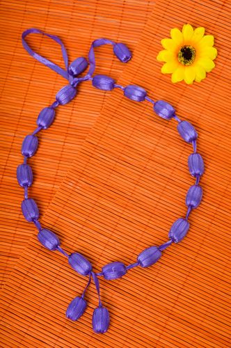 Handmade satin necklace fashion jewelry wooden necklace stylish accessories - MADEheart.com