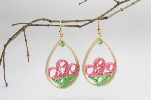 Pendientes de papel hechos a mano - MADEheart.com