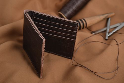 Unusual handmade leather wallet leather purse fashion accessories for girls - MADEheart.com