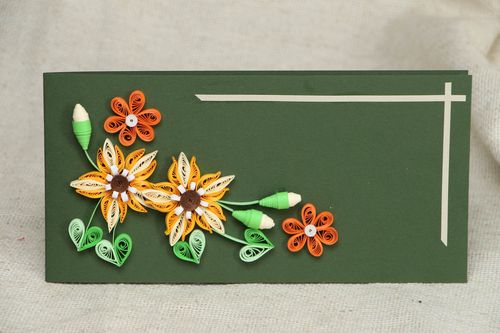 Quilling Grußkarte aus Papier - MADEheart.com