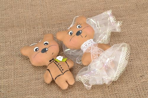 Textile wedding toys Just Married - MADEheart.com