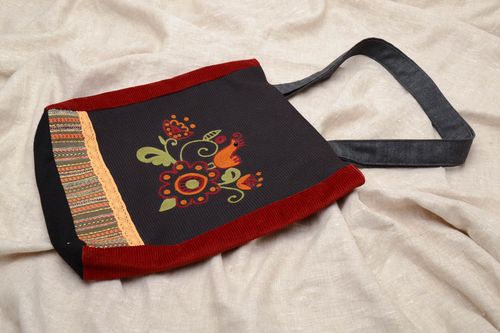 Womens fabric bag with embroidery - MADEheart.com