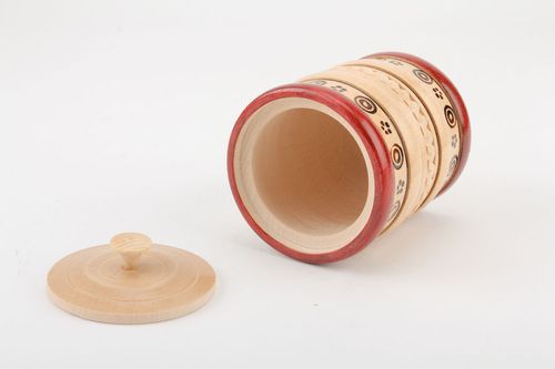 10 oz handmade jar with a lid and pattern 0,5 lb - MADEheart.com