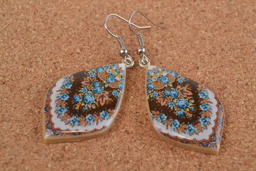 Pendientes de arcilla polimérica artesanales originales estilosos para mujer - MADEheart.com