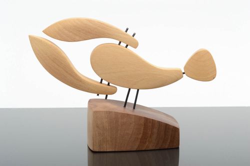 Figura artesanal de madera y metal decoración de hogar regalo para amigos - MADEheart.com