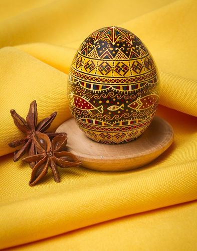 Расписанное вручную пасхальное яйцо - MADEheart.com