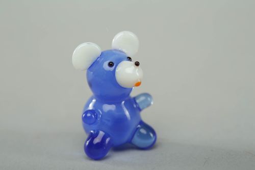 Lampwork Statuette aus Glas Maus - MADEheart.com
