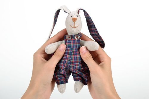 Fabric Tilda doll Rabbit - MADEheart.com